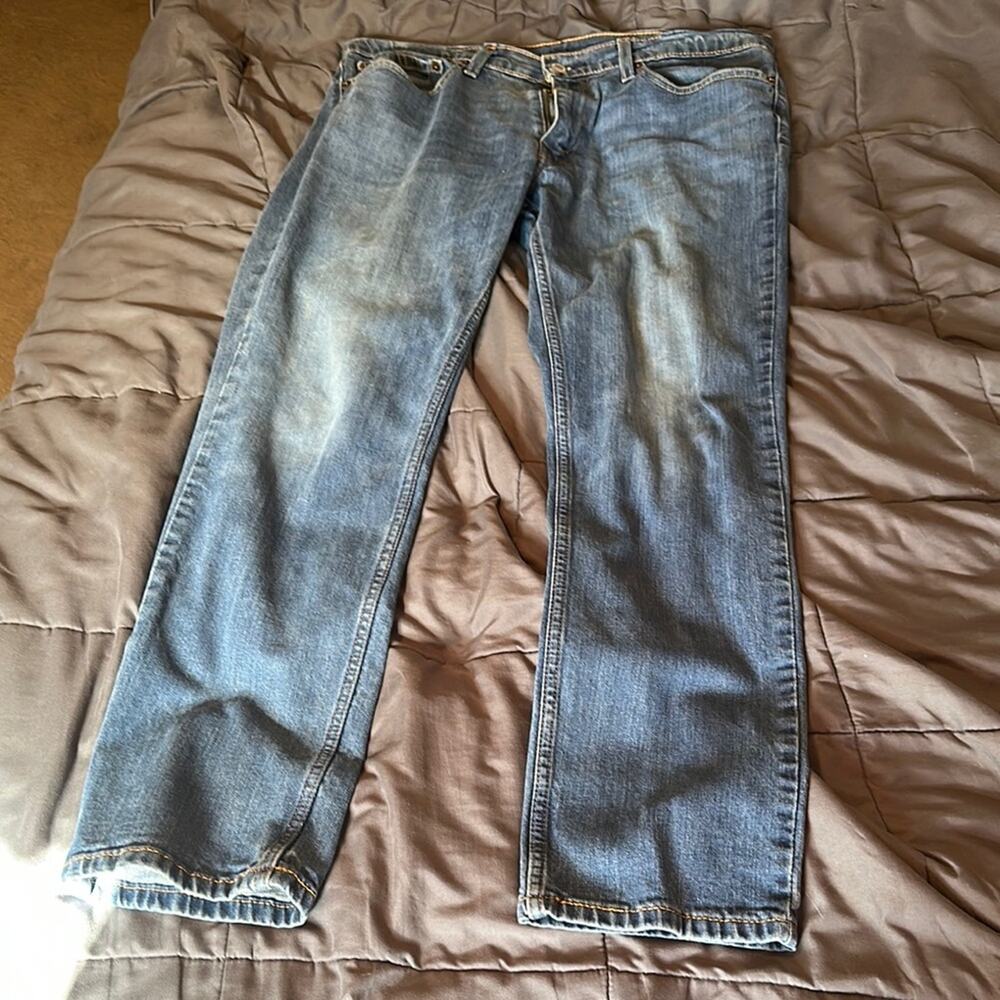 Levi's Blue Straight Jeans with Vintage Faded Look